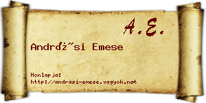 Andrási Emese névjegykártya